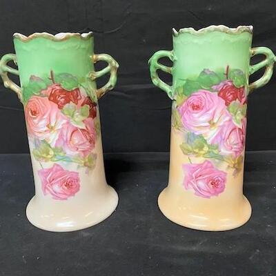 LOT#258: C.T. Altwasser Hand painted Vases