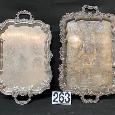 LOT#263: 2 Silver-plate Platters