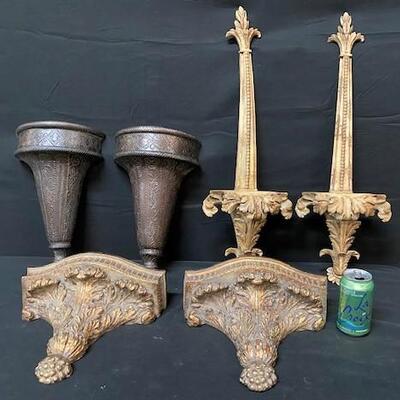 LOT#264: Wall Sconce & Wall Shelf Lot #1