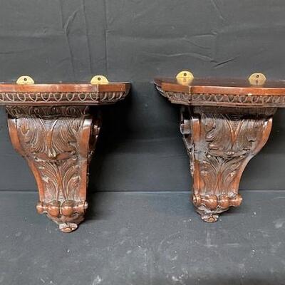 LOT#266: Pair of Corbel Shelves