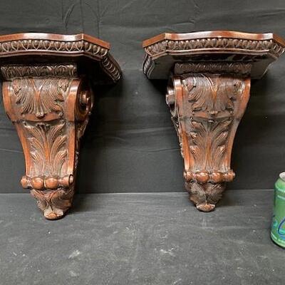 LOT#266: Pair of Corbel Shelves