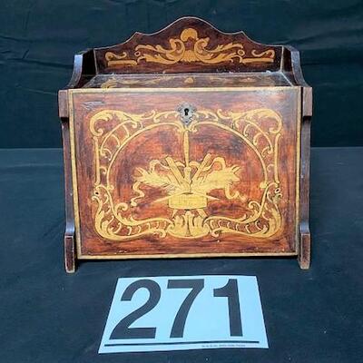 LOT#271: Painted Marquetry Style Desk