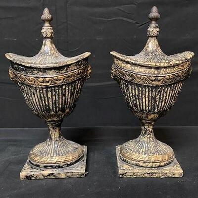 LOT#274: Borghese Faux Urns