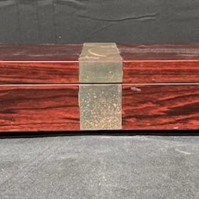 LOT#301: Kinder Harris Mahogany Storage Box