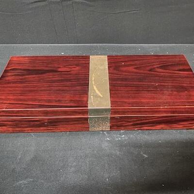 LOT#301: Kinder Harris Mahogany Storage Box