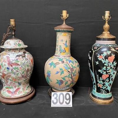 LOT#309: Asian Lamp Lot #2