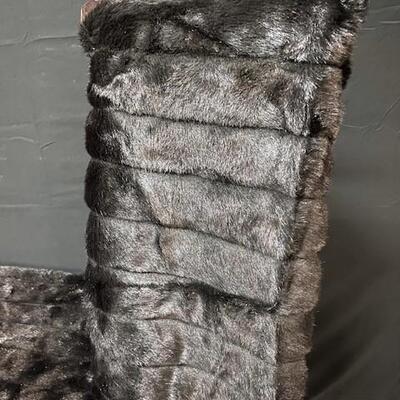 LOT#312: 2 Faux Fur Throws