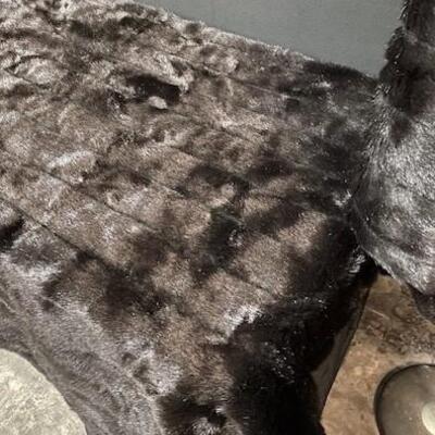 LOT#312: 2 Faux Fur Throws