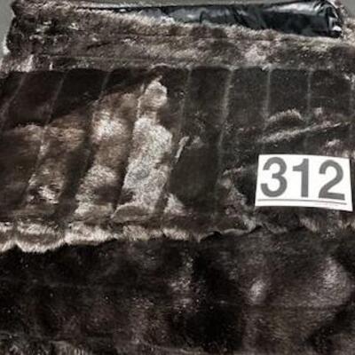 LOT#312: 2 Faux Fur Throws