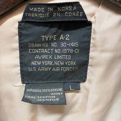 LOT#313: Avirex USA 14th Air Force Type A-2 Bomber Jacket