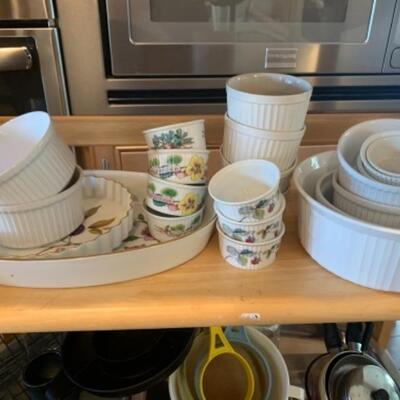Lot 11. Assorted mugs, porcelain ramekins, soufflÃ© dishware, Cuisinart coffee maker, etc.â€”$85