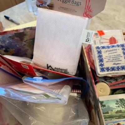 Lot 30. Coffee filters, party favors, coasters, etc.--$35