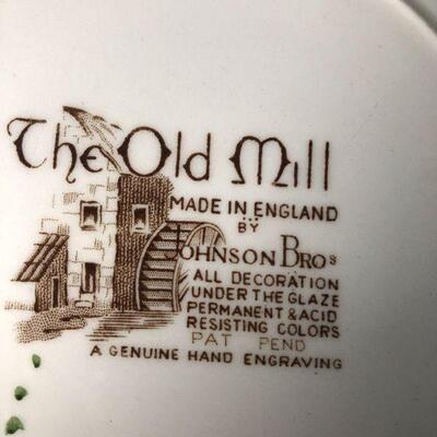 35:  The Old Mill Set of Four Plates.