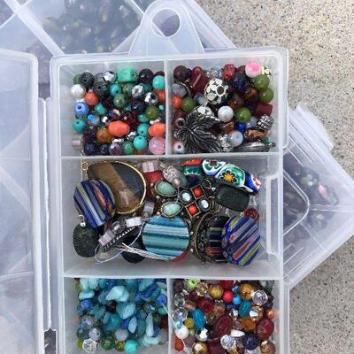 98: Lot of Beads in cases