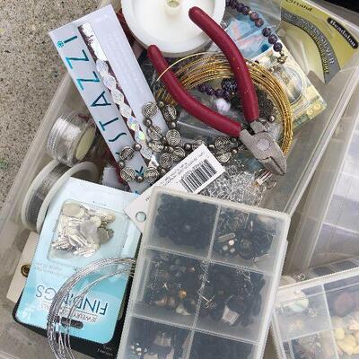 108: Large Lot of Jewelry Making Tools, Beads and More 