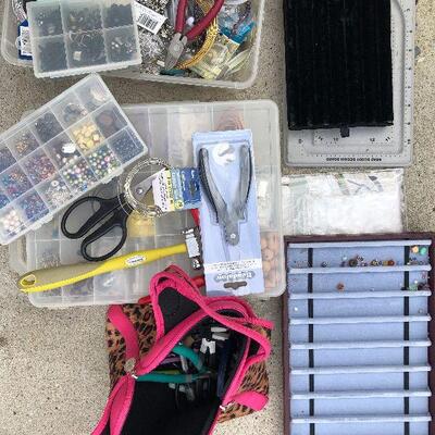 108: Large Lot of Jewelry Making Tools, Beads and More 