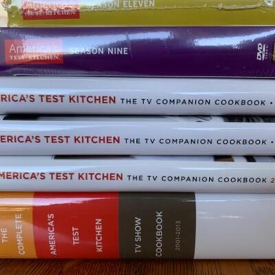 Lot 74. American Test Kitchen collection (books, DVDs)--$35