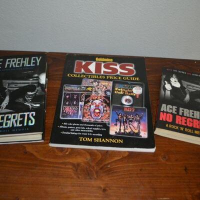 LOT 130 KISS ACE FREHLEY BOOKS, ONE SIGNED BY ACE FREHLEY