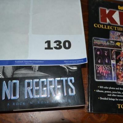 LOT 130 KISS ACE FREHLEY BOOKS, ONE SIGNED BY ACE FREHLEY