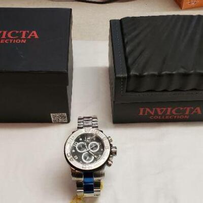 New Invicta Men's 12400 Sea Hunter Chronograph Black Dial Watch