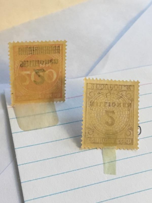 Rare 1923 German Weimar Republic Stamps 2 MILLIONEN Overprinted Stamp Lot  Hinged | EstateSales.org