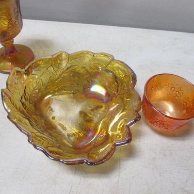 Lot 54 - Orange Carnival Glass 