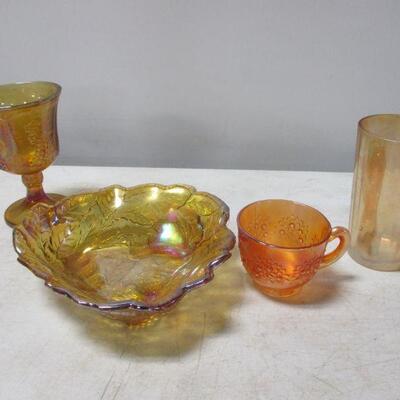 Lot 54 - Orange Carnival Glass 