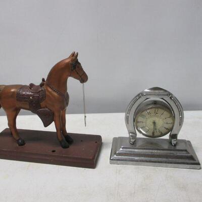 Lot 62 - Ingram Clock With Horse 