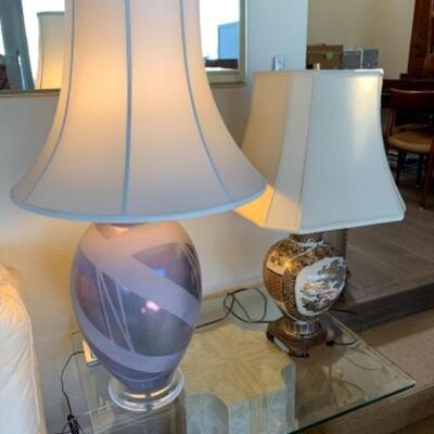 Lot 88. Two lamps (one Asian; one contemporary)--$35