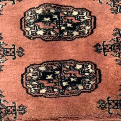 Lot 90. Two Persian carpets, one 120 x 50.5 inches; the other 56 x 37 inches--$275