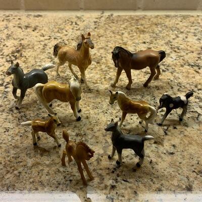 Lot 339 Group of Miniature Ceramic & Plastic Horses