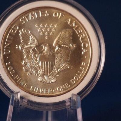 1990 Unc Silver American Eagle  160
