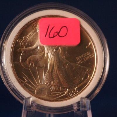 1990 Unc Silver American Eagle  160