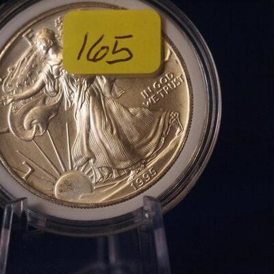 1995 Unc Silver American Eagle  165