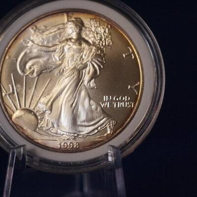 1998 Unc American Silver Eagle 166