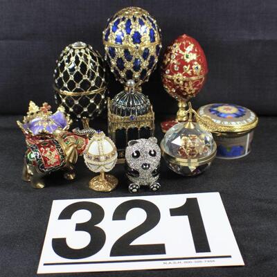 LOT#321: 10 Assorted Trinket Boxes
