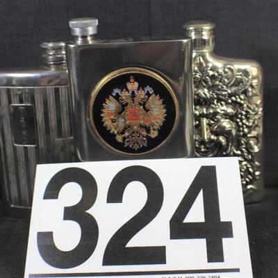 LOT#324: 3 Flasks