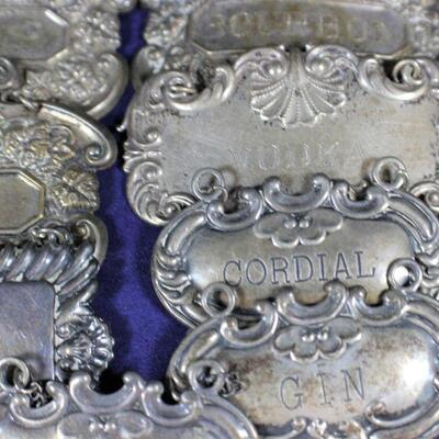 LOT#326: Marked Sterling Bottle Tags