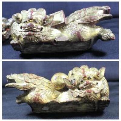 LOT#329: Pair of Chinese Foo Lion Plaques