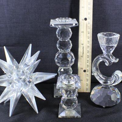 LOT#330: 4 Swarovski Candle Sticks