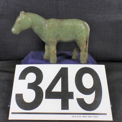 LOT#349: Carved Jade Horse