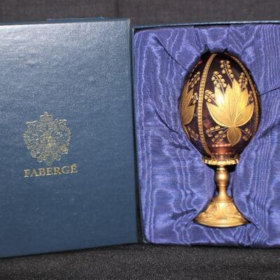 LOT#351: Faberge Cut Crystal Egg #0709