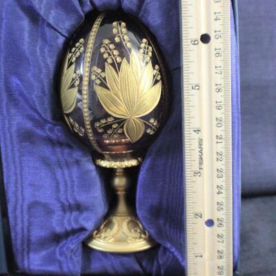 LOT#351: Faberge Cut Crystal Egg #0709