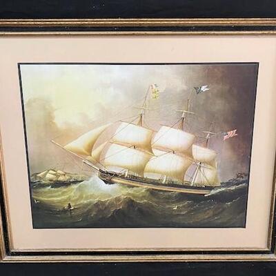 LOT#363: 2 Unsigned Ships/Heavy Stock Print on Board