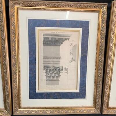 LOT#364: 4 Framed Architectural Plates