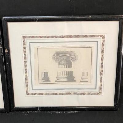 LOT#365: 3 framed Architectural Plates