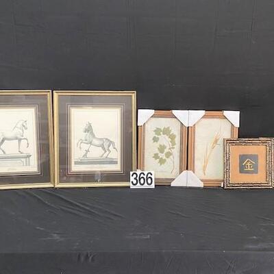 LOT#366: 6 Framed Art Pieces