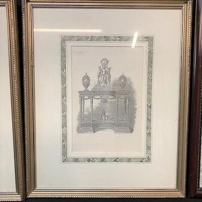 LOT#368: 4 Framed Art Pieces #2 Including Architectural Plates