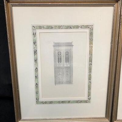 LOT#368: 4 Framed Art Pieces #2 Including Architectural Plates