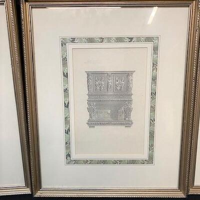 LOT#368: 4 Framed Art Pieces #2 Including Architectural Plates